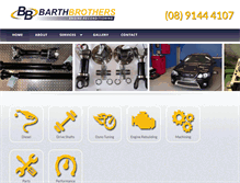 Tablet Screenshot of barthbros.com.au